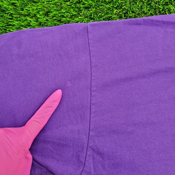 Vintage Peace Signs Shirt Large 22x26 Purple Y2K - Picture 5 of 16